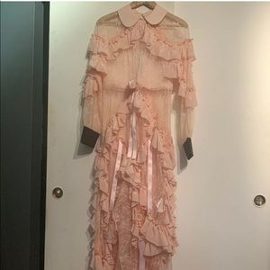 Gucci ruffled lace dress in a size medium